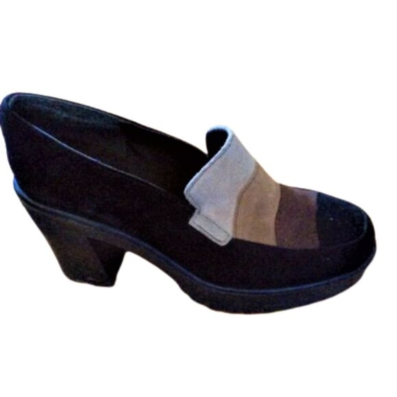 🌼host pick🌼 Vintage 90s Y2K Morgan chunky heels suede  shoes - Picture 1 of 12